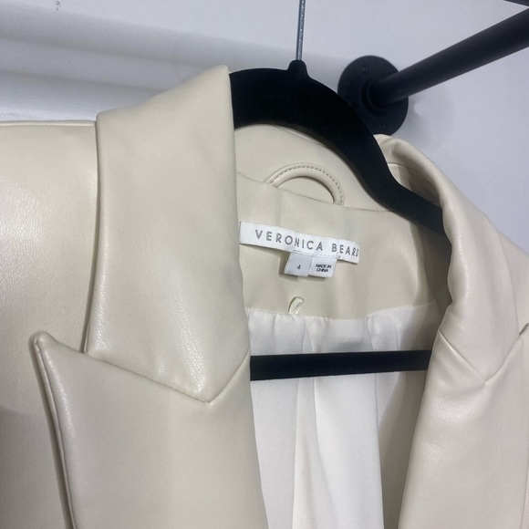 Veronica Beard Beacon Double Breasted Faux Leather Dickey Jacket - Picture 11 of 12